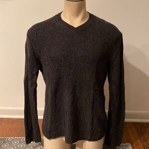 Banana Republic Men’s Large Extra Fine Italian Merino Wool V Neck Sweater Knit